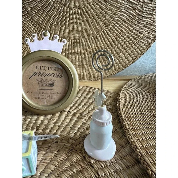 Kate Aspen set of Baby Boy & Baby Girl Photo Frame & Holders NEW - Picture 2 of 10